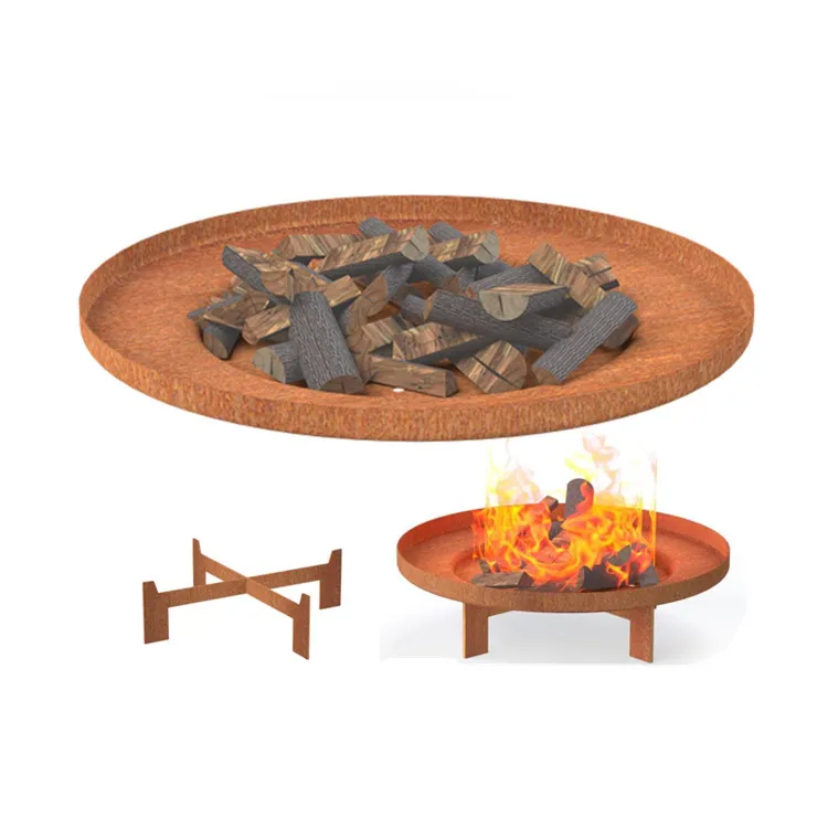 cheap price corten steel stove portable decorative indoor outdoor firepit heater round wood burning fire pit