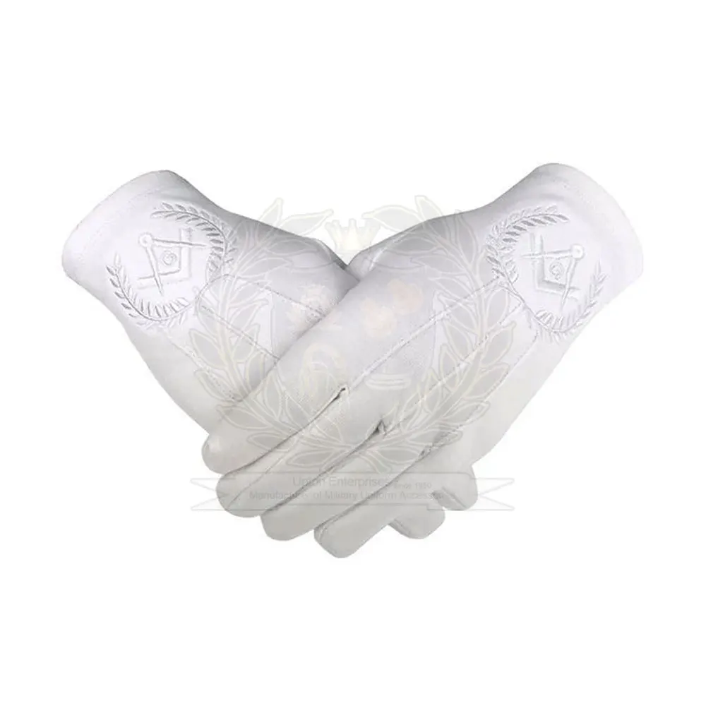 Wholesale Custom Size Masonic Gloves Custom Logo Design Embroidery Gloves For Sale