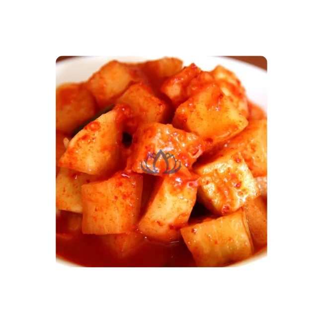 CUBED RADISH KIMCHI WHOLESALE VACUUM BAG KIMCHI RADISH DAIKON KOREAN RADISH KIMCHI KKAKDUGI RECIPE FROM VIETNAM