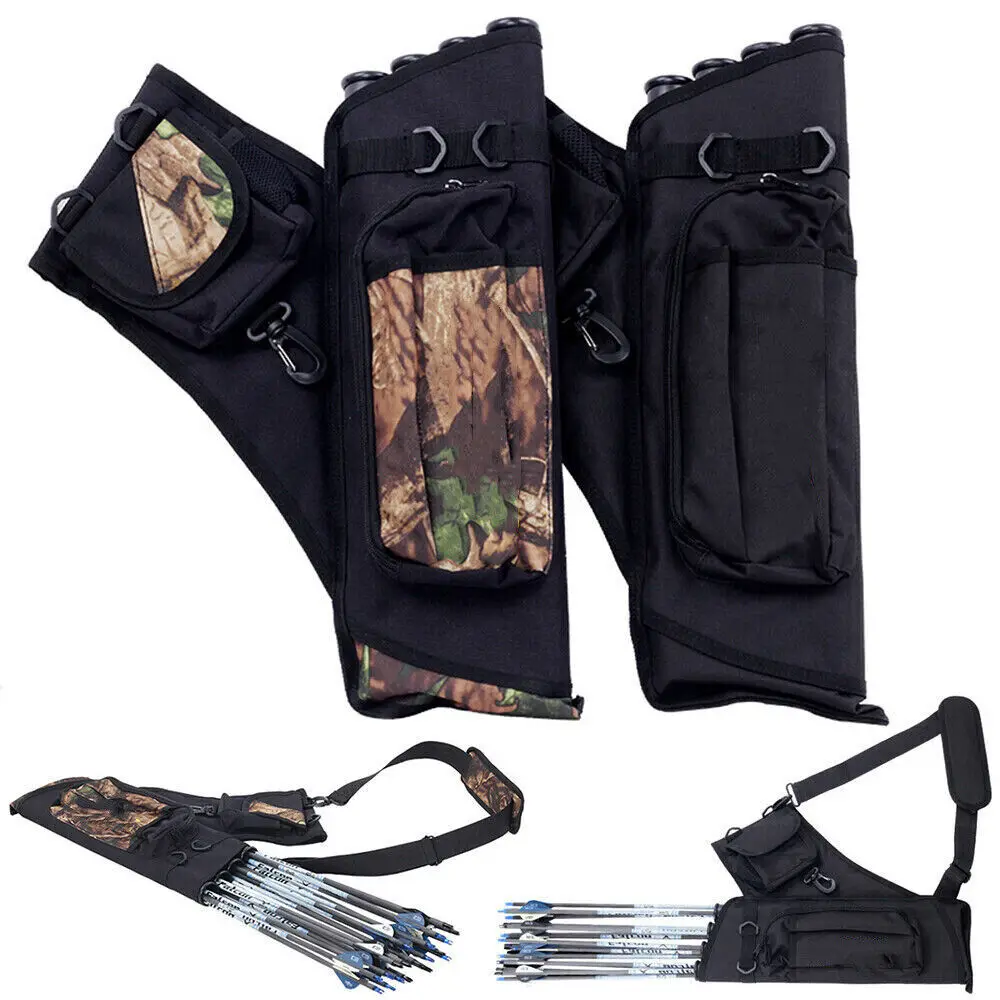 4-Tube Archery Arrow Back Quiver Bag Hunting Arrow Organiser Bow Waist Pouch  Durable Lightweight Bow Cases Arrow Pocket Hunting