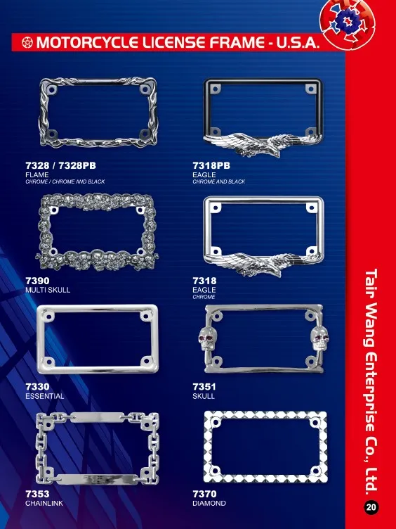 Zinc Alloy Car Plate Cover