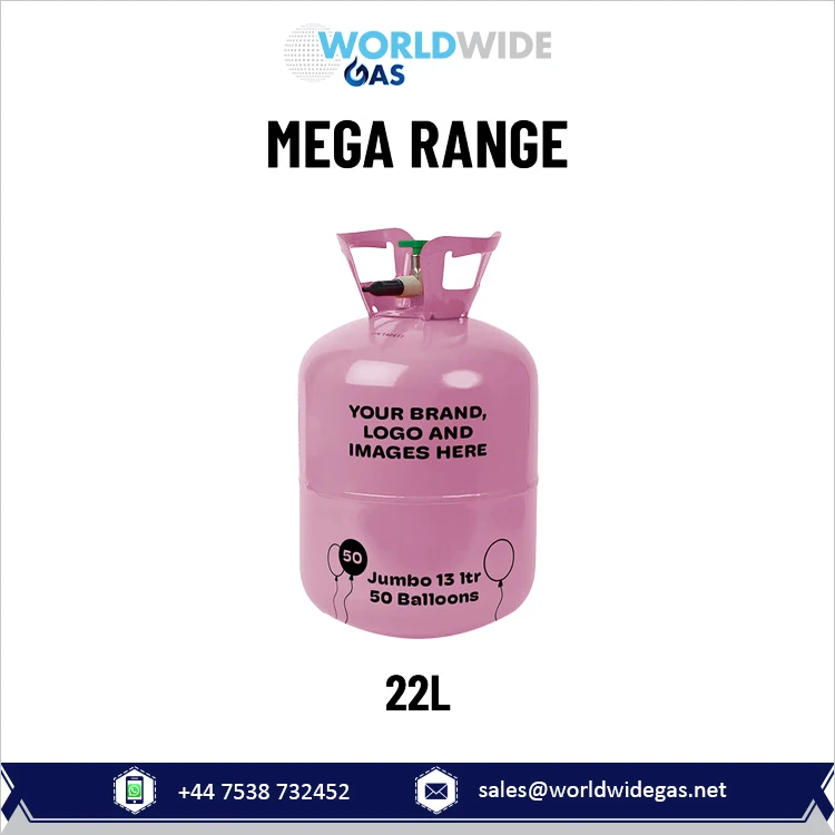 Premium Quality 22L Steel Helium Balloon Gas Cylinders Best Deal on Disposable Europe-Made Balloon Gas with High Low Pressure