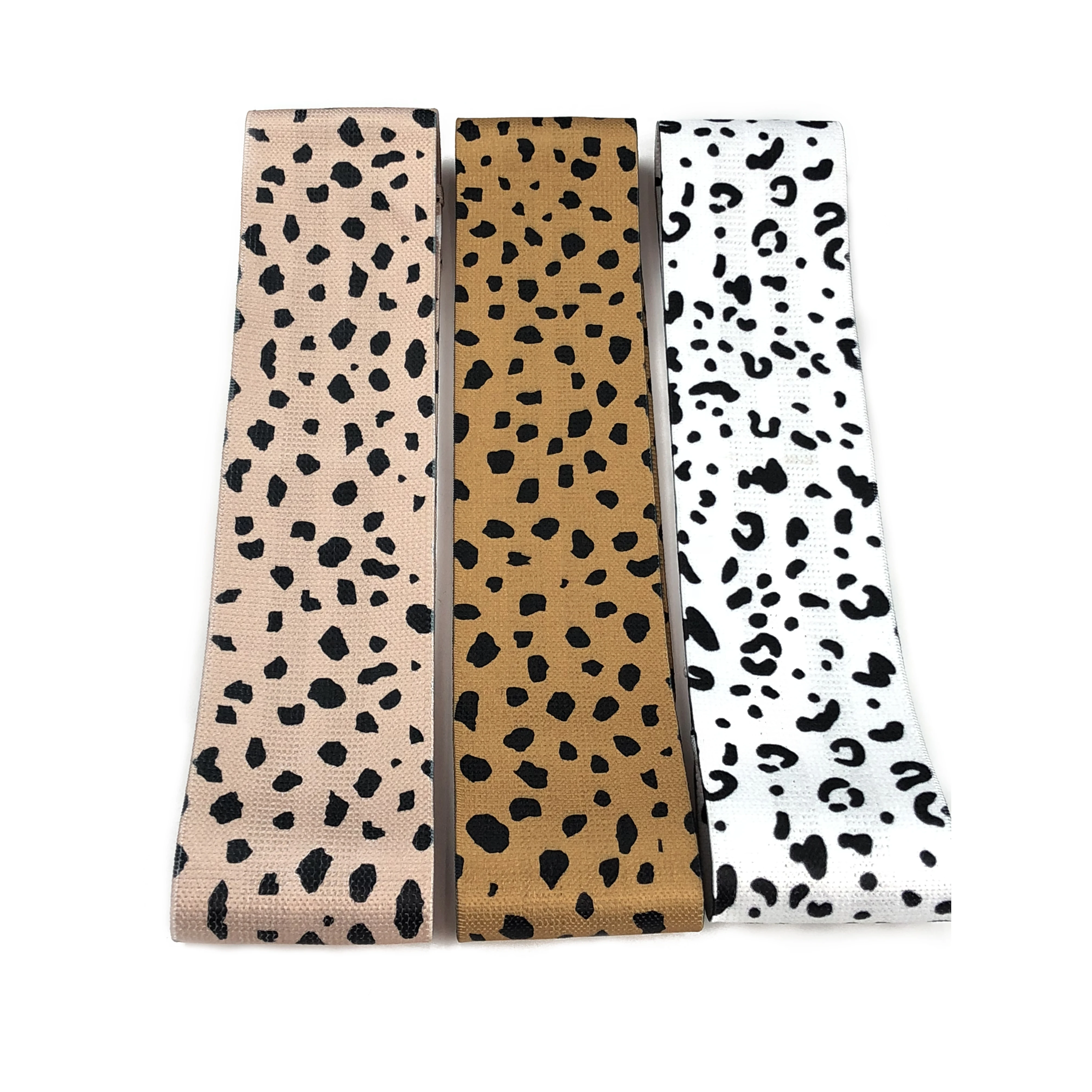 Leopard Pattern Hip Exercise Booty Bands Durable Elastic Home Exercise Resistance Bands Poly Bag Net Carry Bags Lets Train