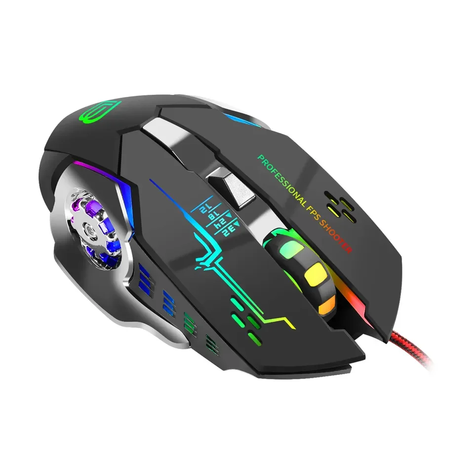 Bajeal G8 usb wired Gaming mouse 7D high DPI game mice RGB colorful l Gaming Mouse for gamer computer