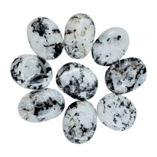 White Rainbow Moonstone Worry Stones for Anxiety Thumb Worry Stone for Stress Meditation Relief Items Healing Stones and Crystal