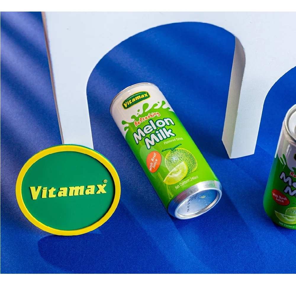 OEM Ready To Drink Flavoured Fluid Milk Drinks Fruity Dessert Drink Can (Tinned) Vitamax Melon Flavoured Milk 240ml x 24c