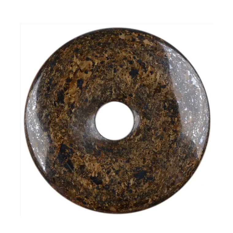 high quality Crystal Donut bronzite Beads Pendants Jewelry Making Donut Coin Pendant Gemstones For Jewelry Making wholesaler