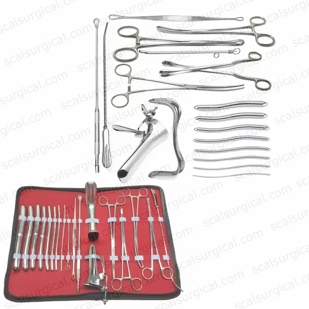 Cutting Edge Gynecology Surgical Instruments: Latest Medical Surgery Box Dilatation And Curettage Tool Set