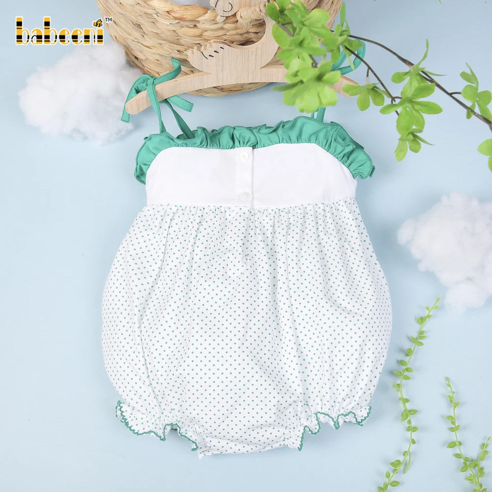 Fancy lucky leaves crochet baby bubble ODM OEM wholesale smocked children clothing set high quality - BB2698
