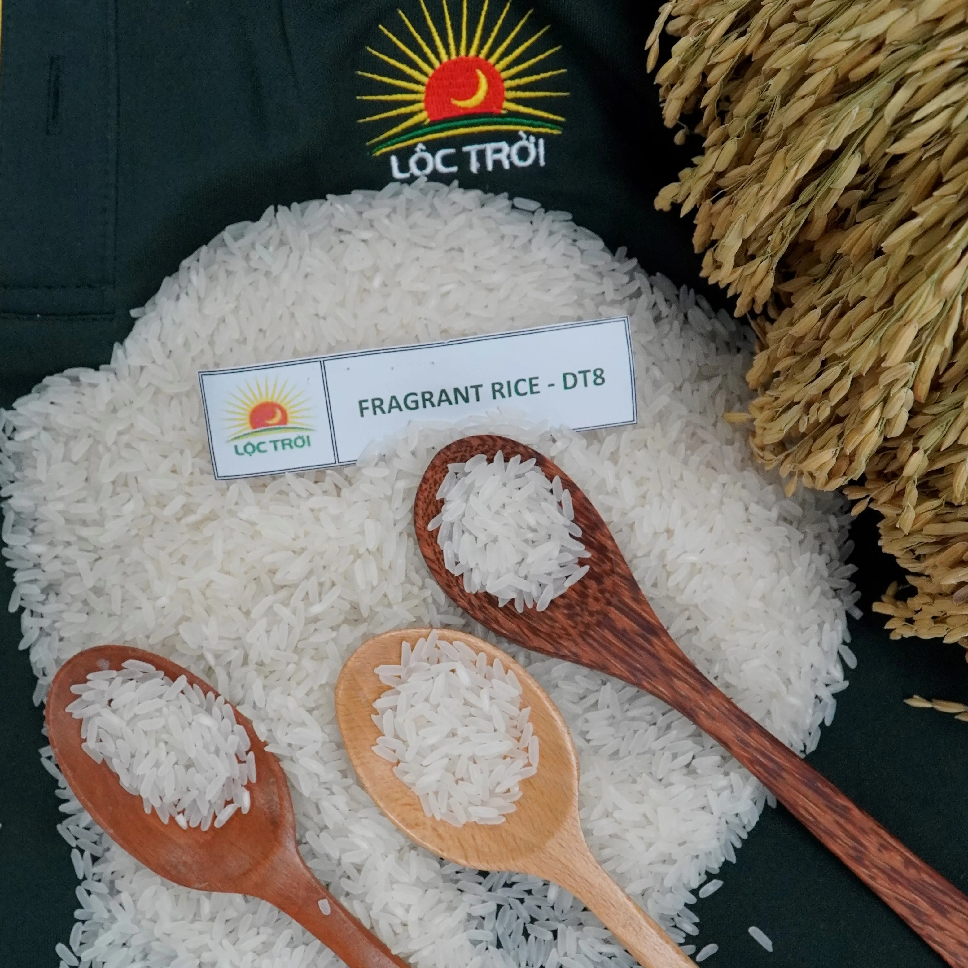 High quality long grain DT8/Jasmine white fragant rice packing 1kg,5kg,25kg,50kg from Vietnam for wholesales