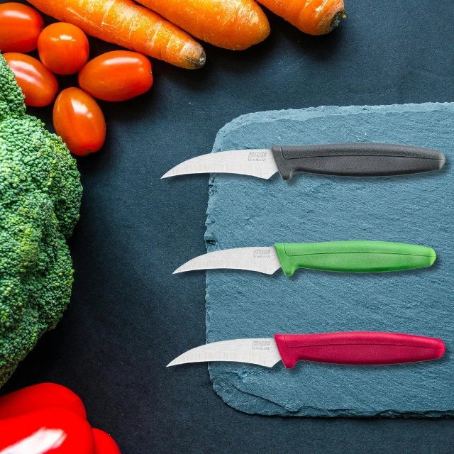 Curved Blade with Compact Size Paring Kitchen Knife