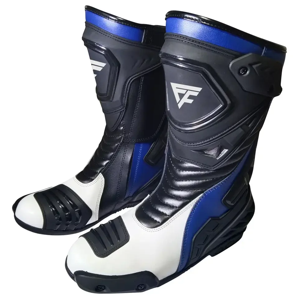 Wholesale Best Price Customized Printing Motocross Boots for Men Genuine Leather motorbike Boots Sports Racing Mens