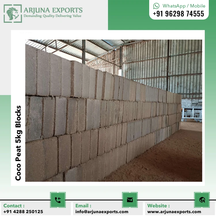 100% Guaranteed Quality Coco Coconut Coir Peat Block 5kg For Hydroponics Use