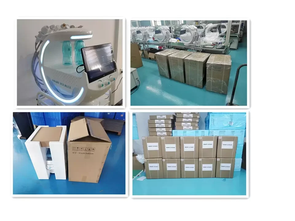 Portable oxygen therapy facial machine Smart Ice Blue  Dermabrasion Skin care Facial equipment skin analyzer machine LF-835