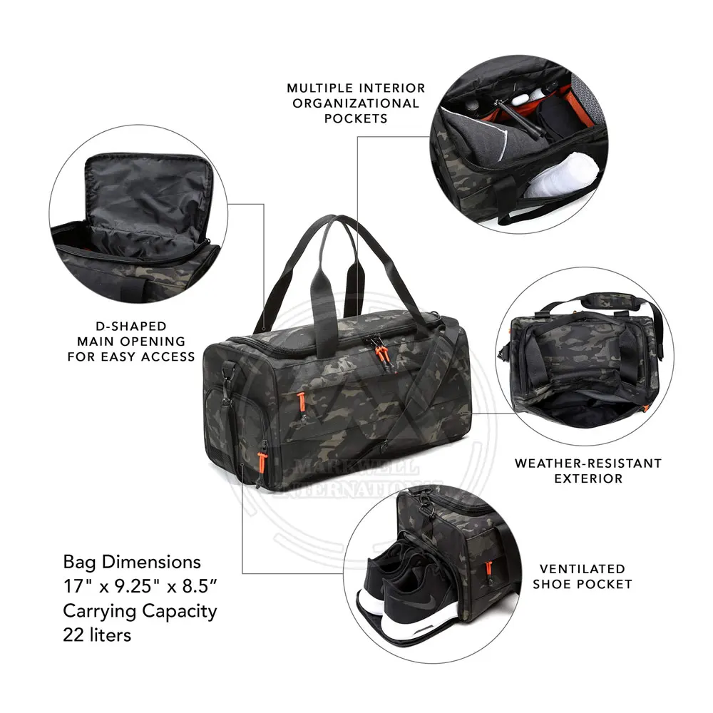 Custom Logo Sports Bags Custom Sports Bags with Shoe Compartment For Sale Online