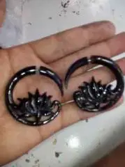 Organic Horn Tribal Fashion Earrings from Bali