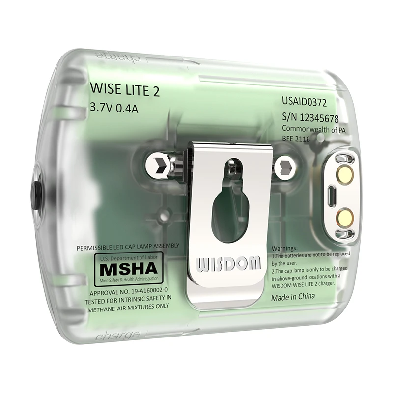 Взрывозащищенная шахтная лампа MSHA беспроводная Колпачковая Wise Lite 2 горного света