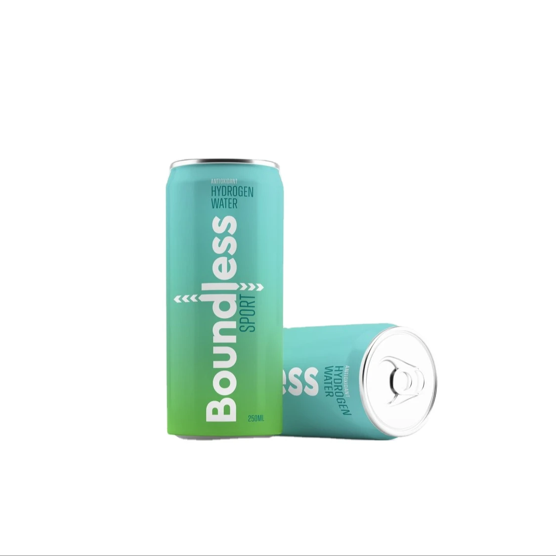 Boundless sparkling hydrogen infused functional sports drink can