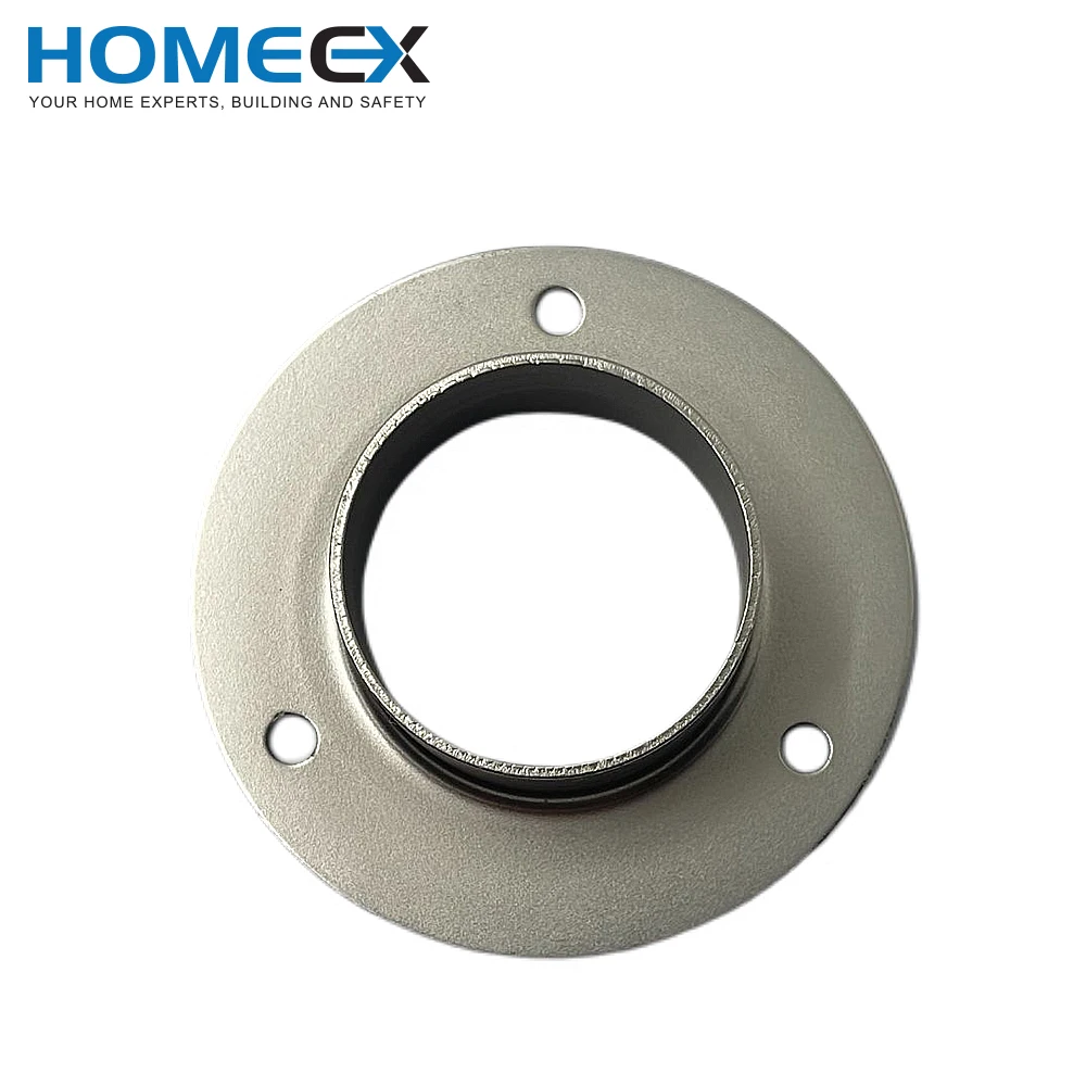 Wall-Mounted Closet Pole Sockets Flange Rod