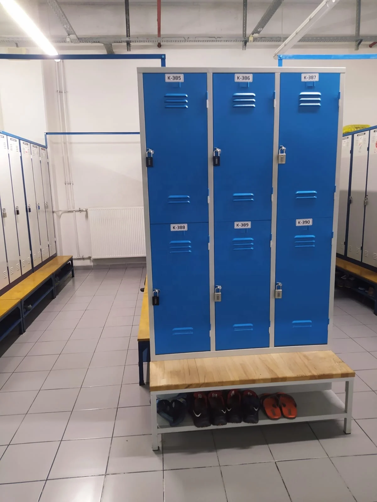 For All Usage Six Door Metal Wardrobe 6 Tier Iron Type Dressing Cabinet