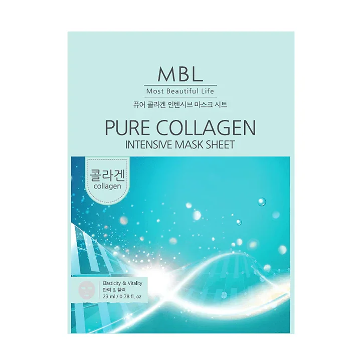 MBL Pure Collagen Intensive Sheet pack wrinkle care Kbeauty Korean cosmetic made in korea
