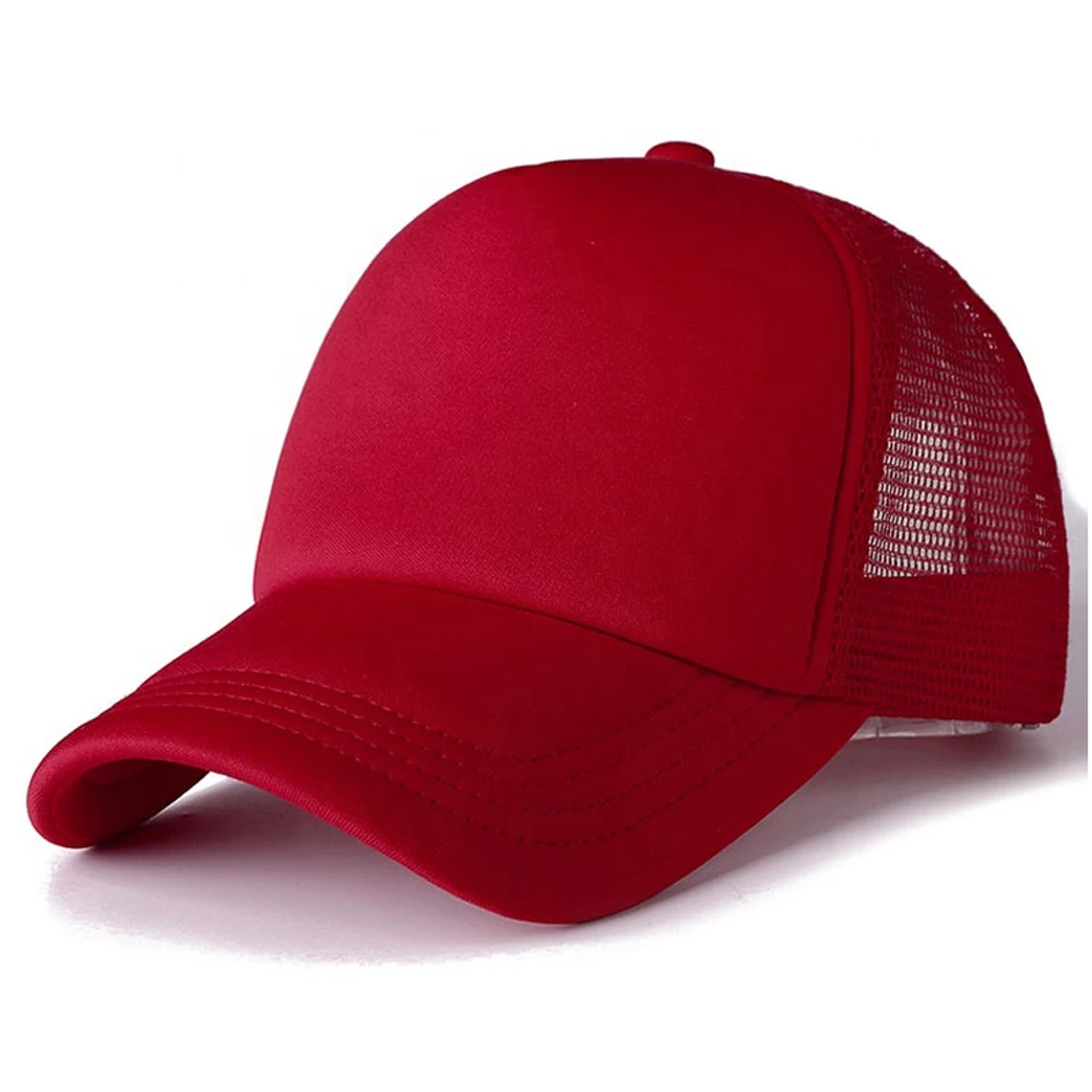 Custom Logo Embroidery trucker cap Solid Color baseball hat 5 panel cap Wholesale Low Price