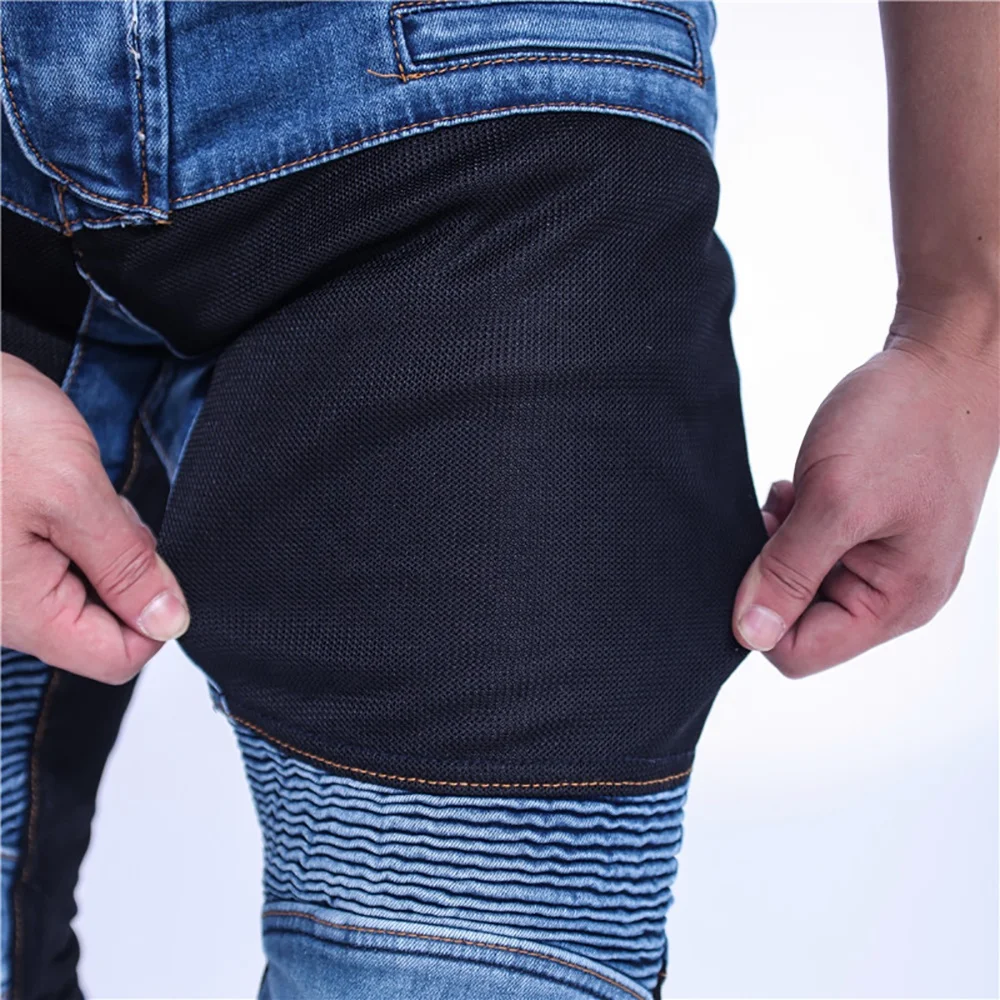 New Design Motorcycle Pants Men Moto Jeans Protective Gear Riding Touring Motorbike Jeans At alaf industries Jeans