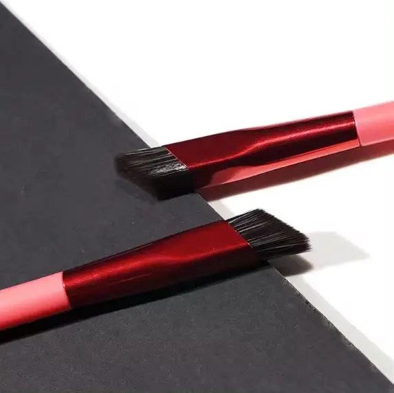 Private Label Makeup Brush Square Shape Eye Brow Synthetic Hair Single Eyebrow Single Branch Eyeliner Eye Angle Eyebrow Brush