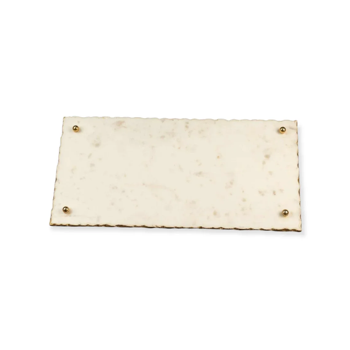 marble tray with gold dented borders Luxury Rectangle decorative trays serving tray