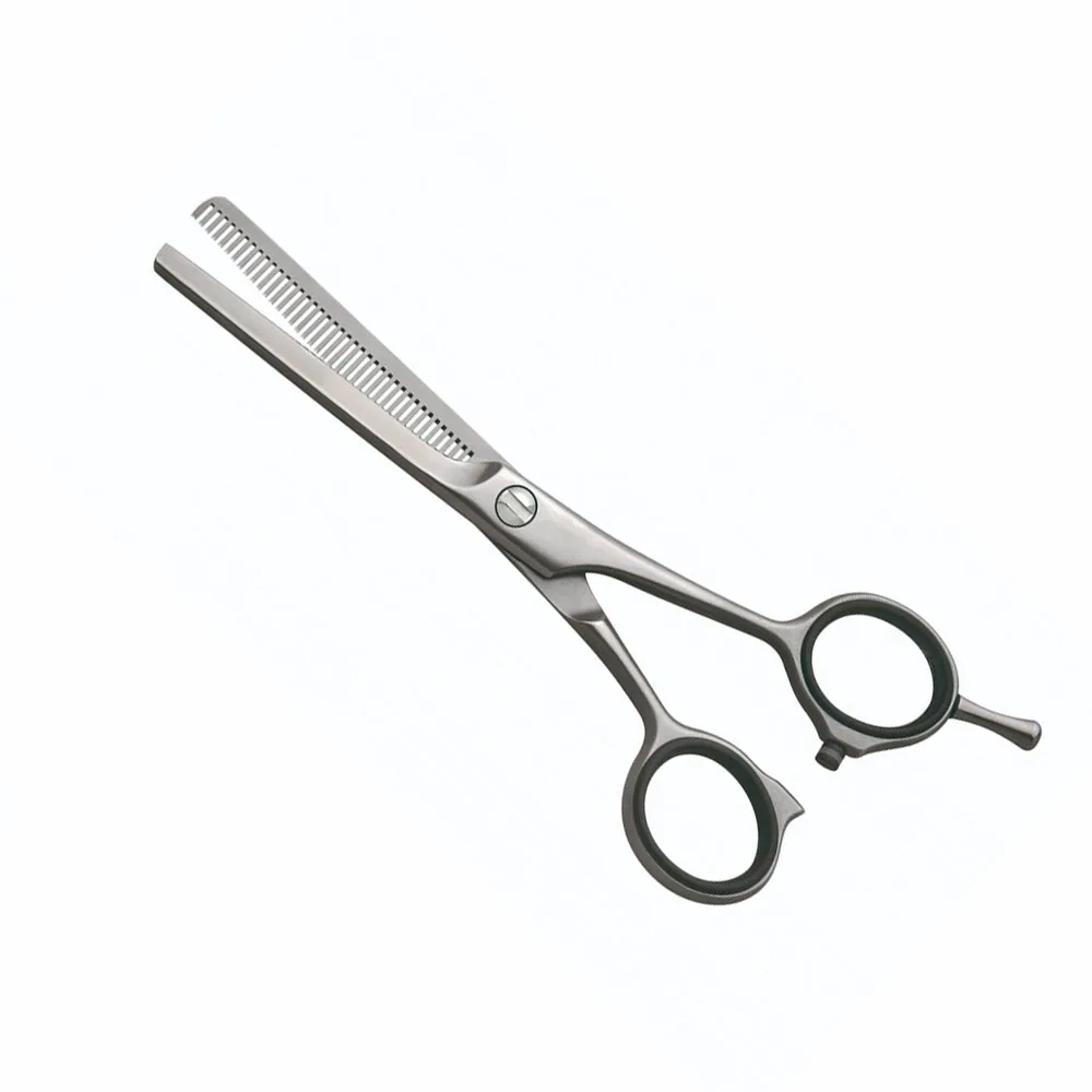 2024 Best Quality Hair Scissors Dall Finish Thinning Shears Stainless Steel Barber Hair Thinning Scissors With Black Rubber Ring