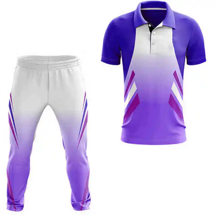 Custom Made Team Logo and Name Cricket Jersey Sublimation Printing Cricket Apparel Wholesale Cricket Uniform Set
