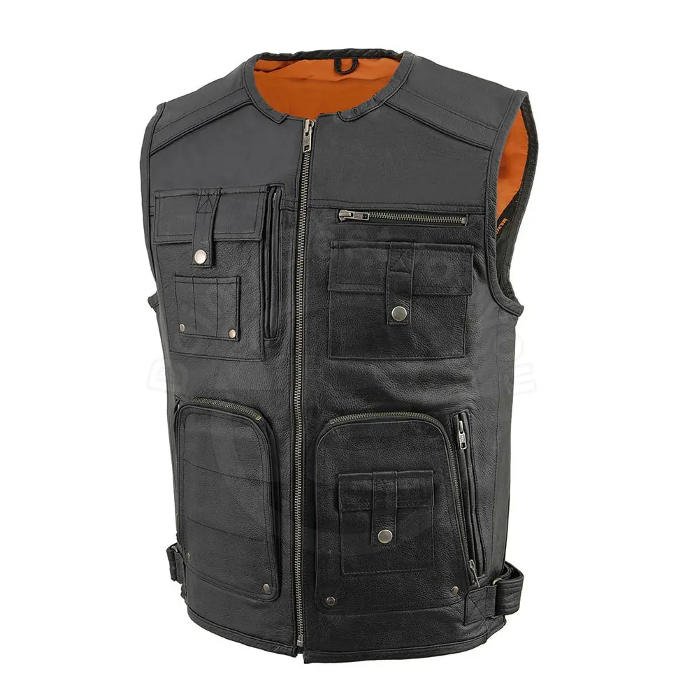 2024 Men Casual Wear And Premium Quality With Latest Design For Men Fashionable Leather Vest