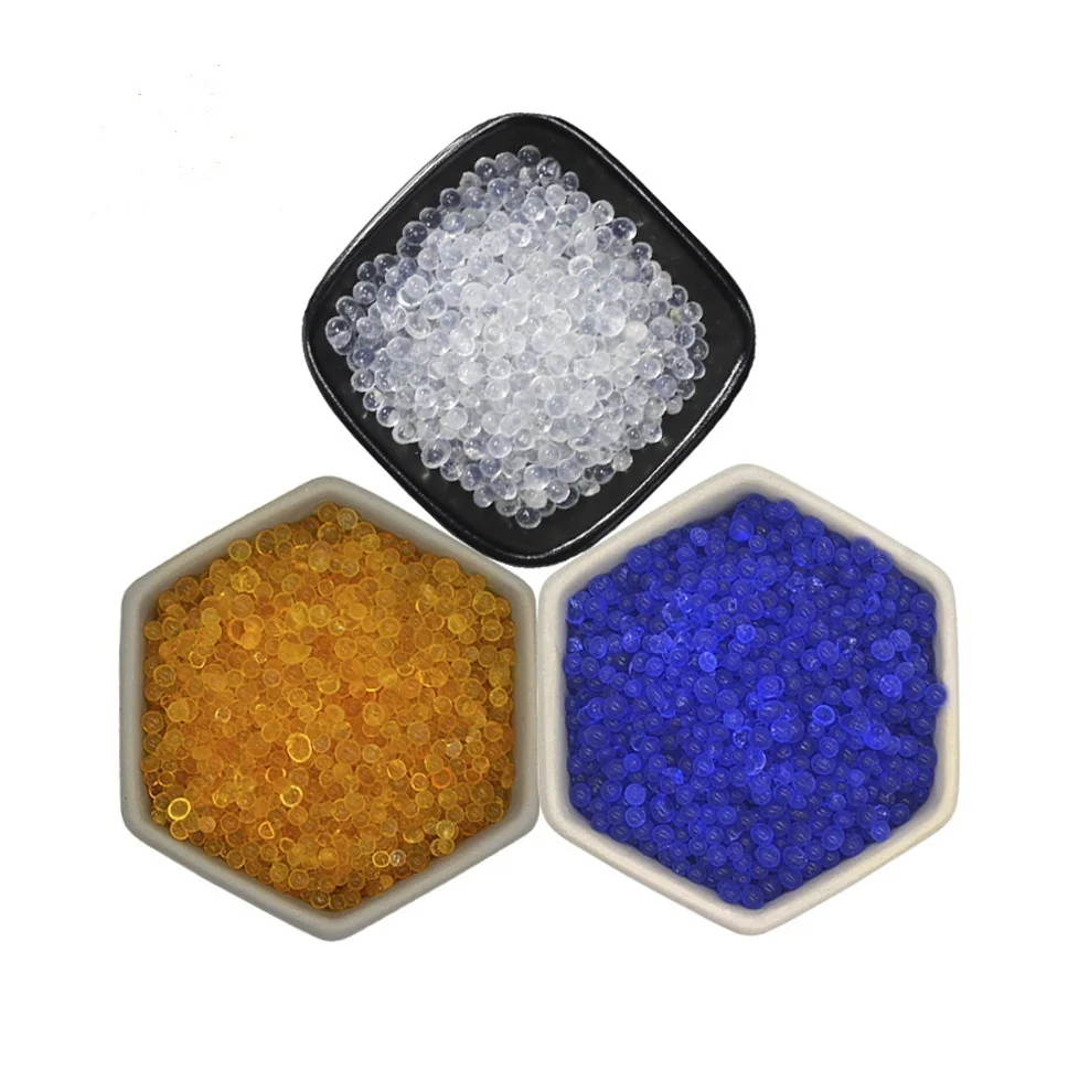 Industrial silica gel orange to green indicating desiccant 2-4mm for drying type A white orange blue silica gel