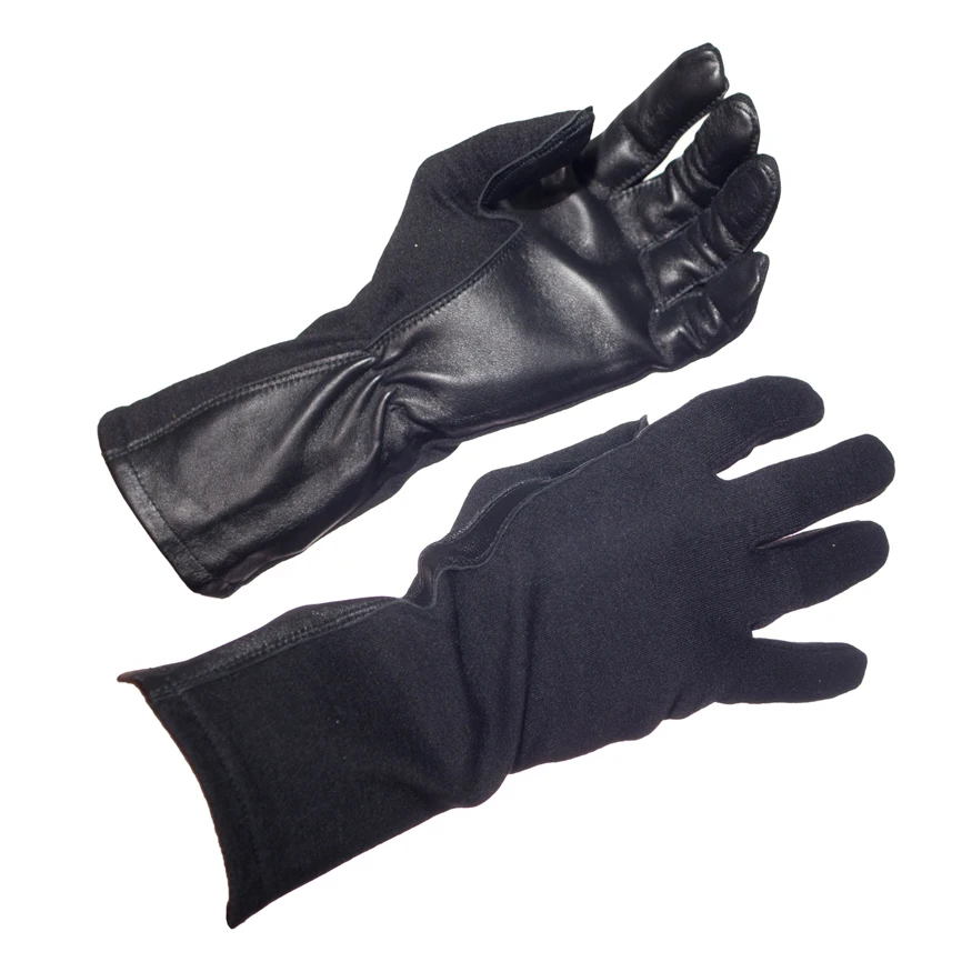 Top Quality Soft Nomex Flight Tactical Gloves in Goatskin Leather Best Selling Pilot Nomex Leather gloves from Pakistan