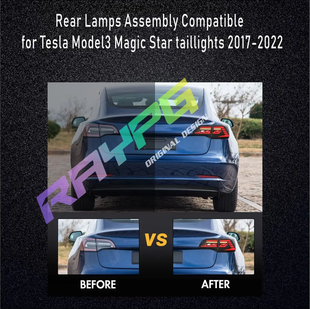 LED Tail Lights Rear Lamps For Tesla Model 3 2017 2018 2019 2020 2021 2022