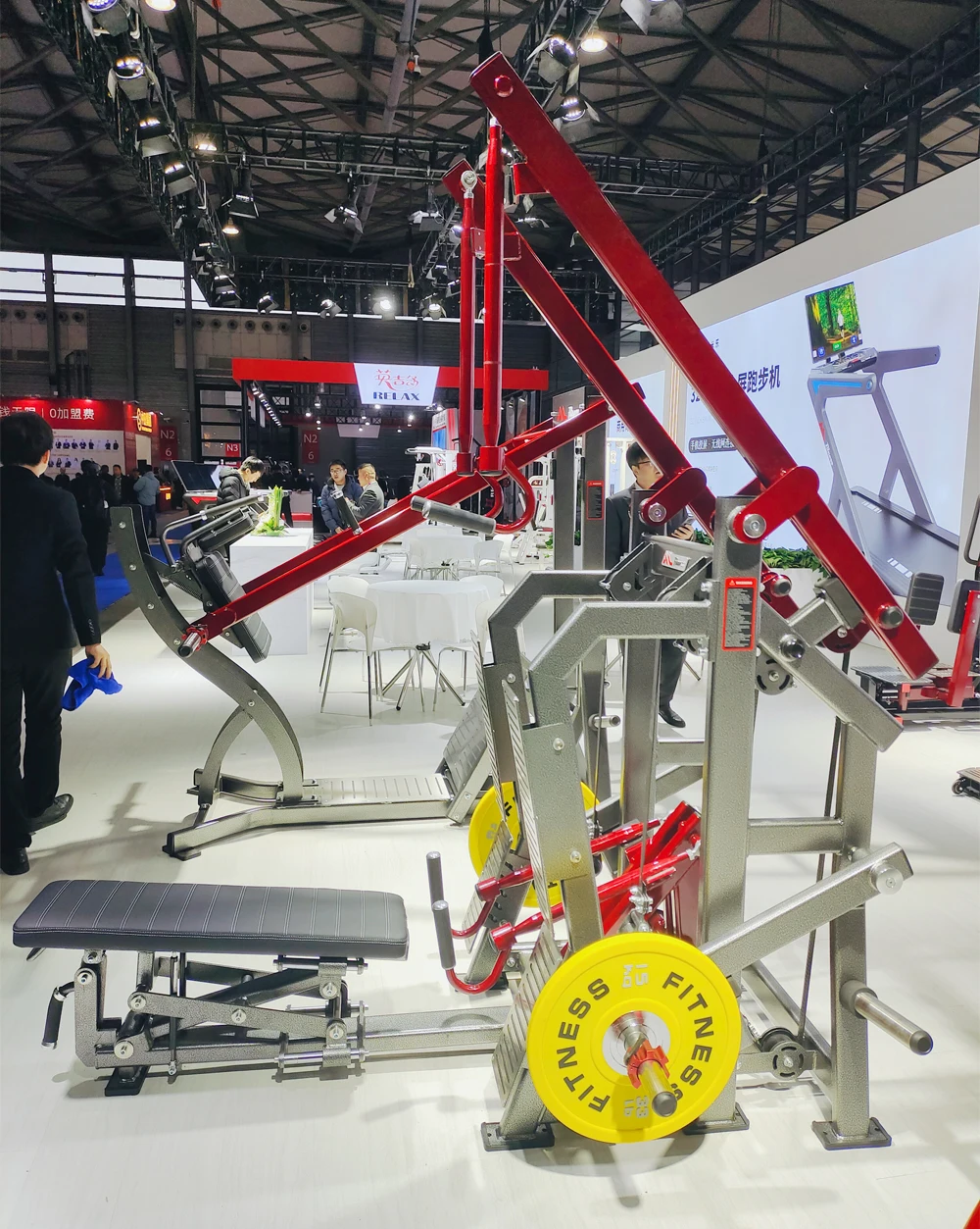 New Gym Equipment Plate Loaded Commercial Strength Training Lat Pulldown & Long Row Superset Machine For Training Back