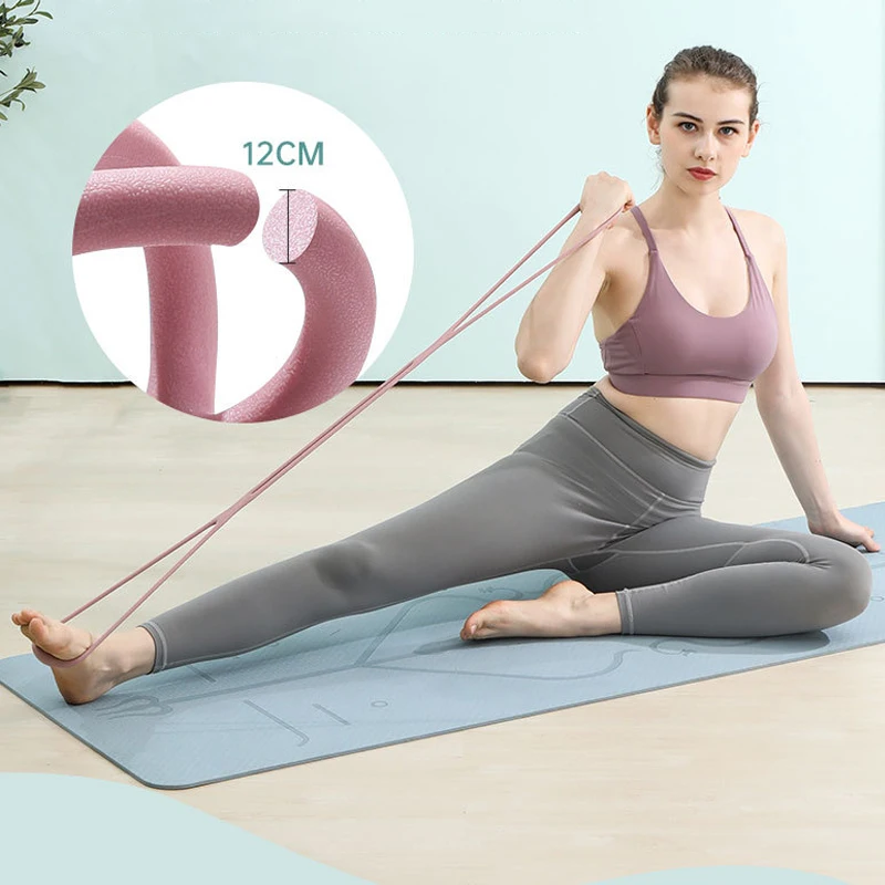 Factory direct sales 8-character tensioner stretching yoga accessories TPE yoga Pilates stretching training custom logo gym yoga