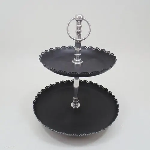 Ручной работы оптовая продажа золотистая отделка железная подставка для торта с металлической основой ручная работа лучшее качество круглая форма тарелка