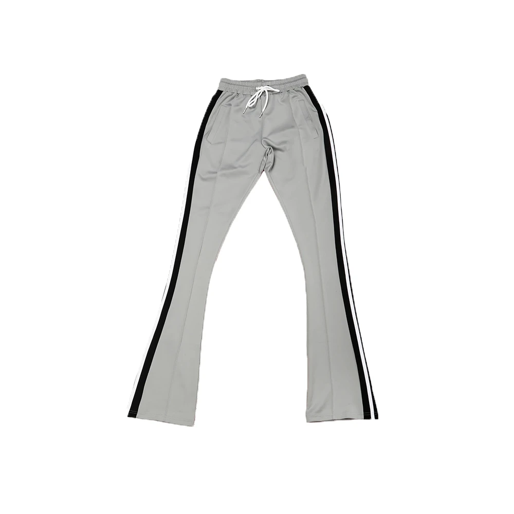 Casual blank cotton Slim fitting jogger sweat pants custom logo plain polyester stacked trousers man running track pants