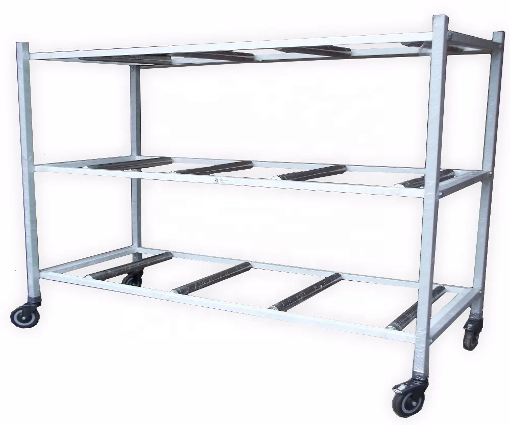 Wall-Mounted 4-Shelf Funeral Room Body Tray Storage Rack Metal Steel Corpse Dead Body and Cadaver Storage Coffin Rack