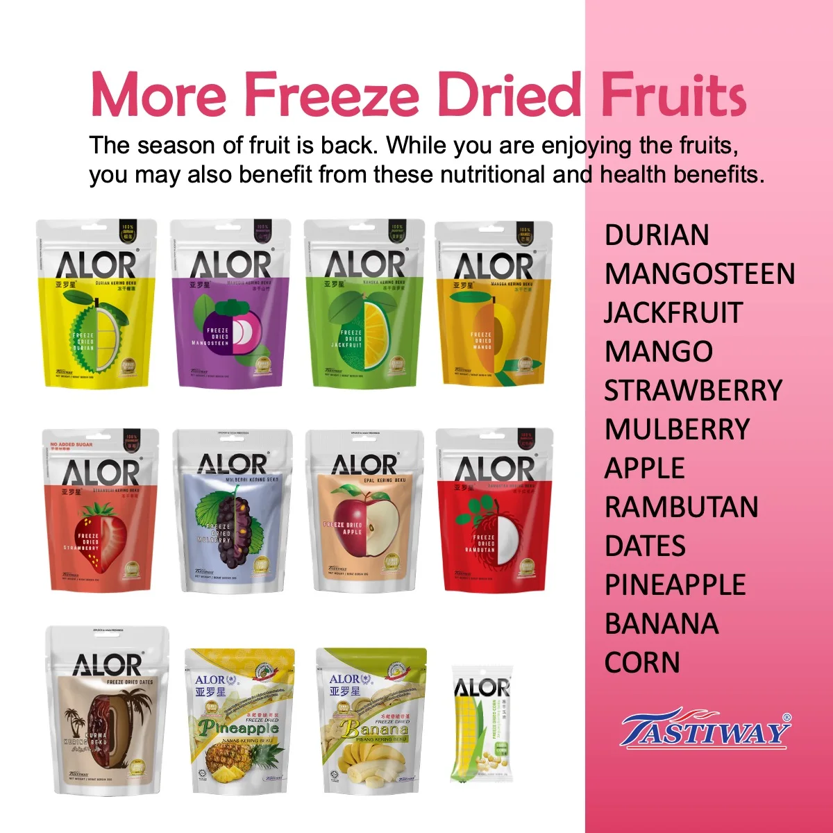 New Arrive Malaysia Wholesales Premium Natural Strawberry Freeze Dried Food Different Taste Red Color Piece Healthy Snack