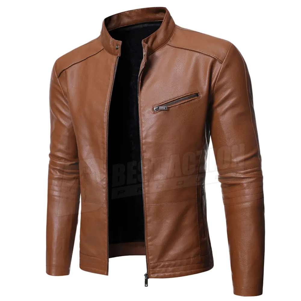 2023 New Arrival High Quality Leather Made Fashion Men Jacket With Low MOQ Men Fashion Leather Jacket