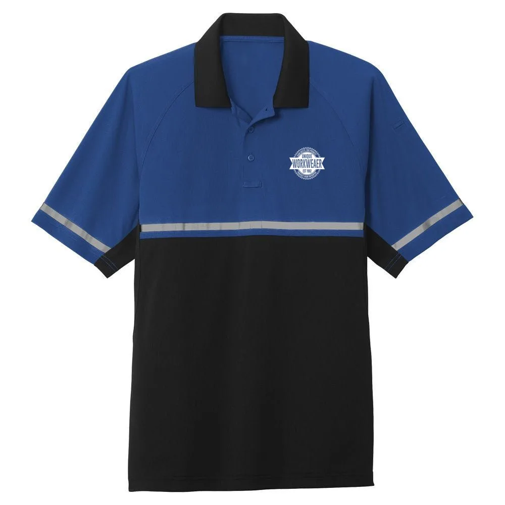 Hi Vis Reflective Safety Polo Shirts Safety Workwear Polo T-Shirt For Men