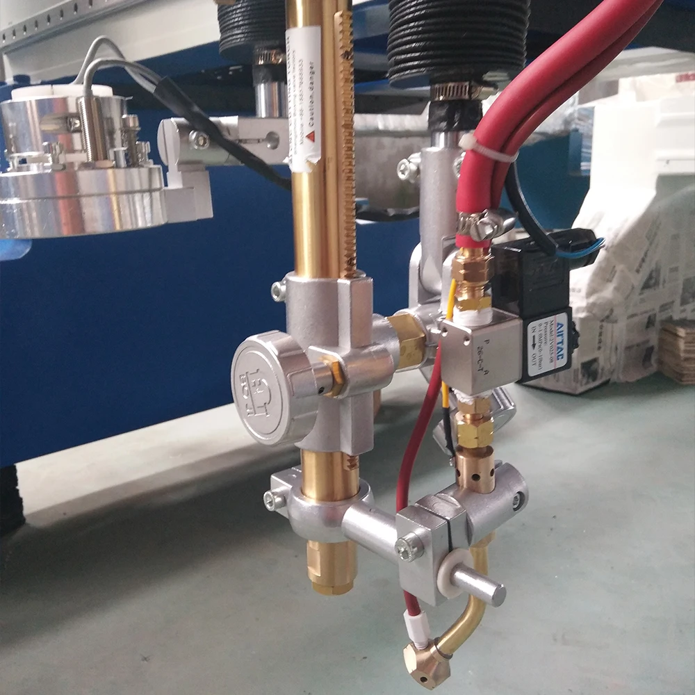 Gantry plasma cutting machine plasma and flame cutting servo 750W motor reducer 10 inch large screen control system