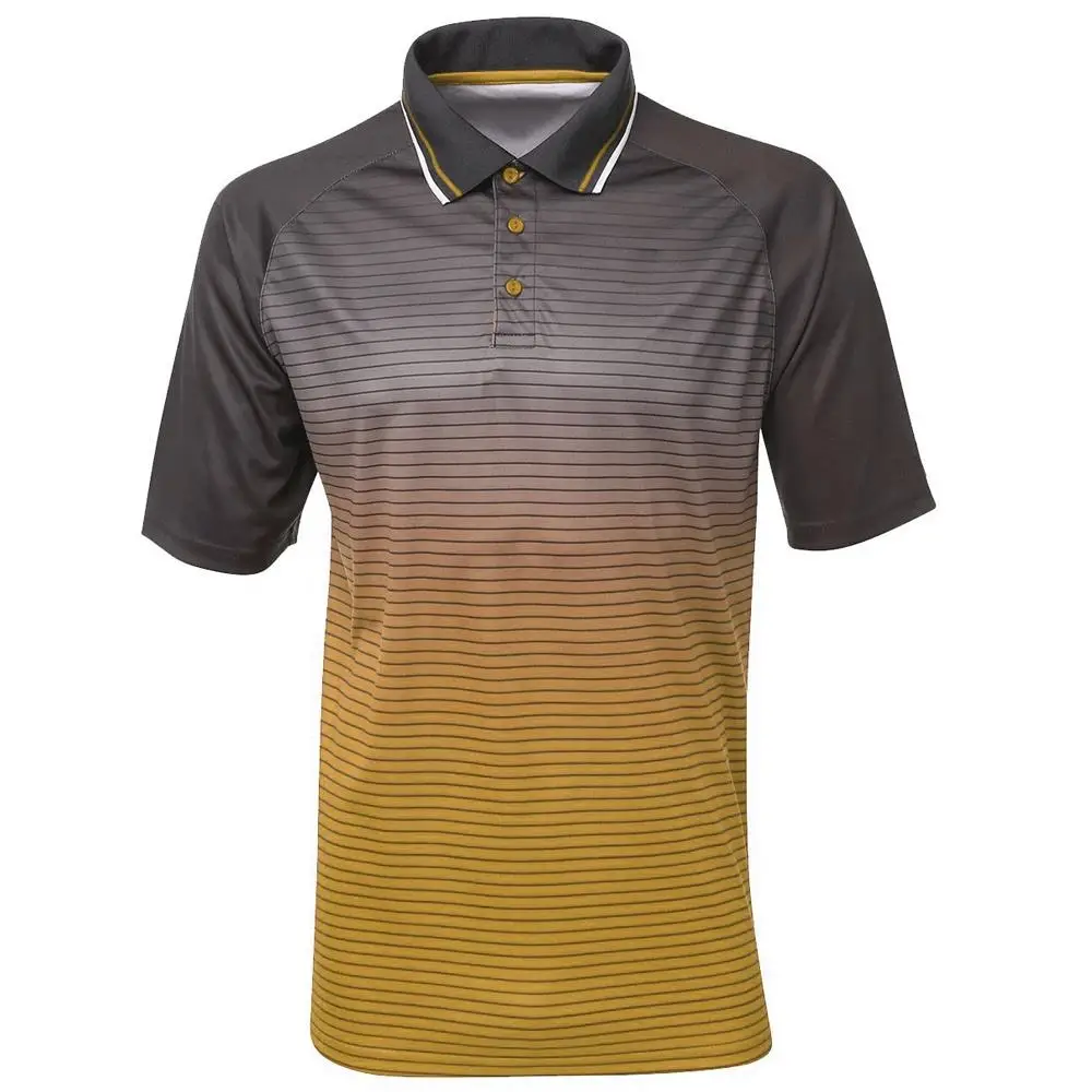 Multiple Colors Wholesale Custom Latest Fancy New Design Sublimation Polyester Spandex Golf Polo Shirt for mens clothing
