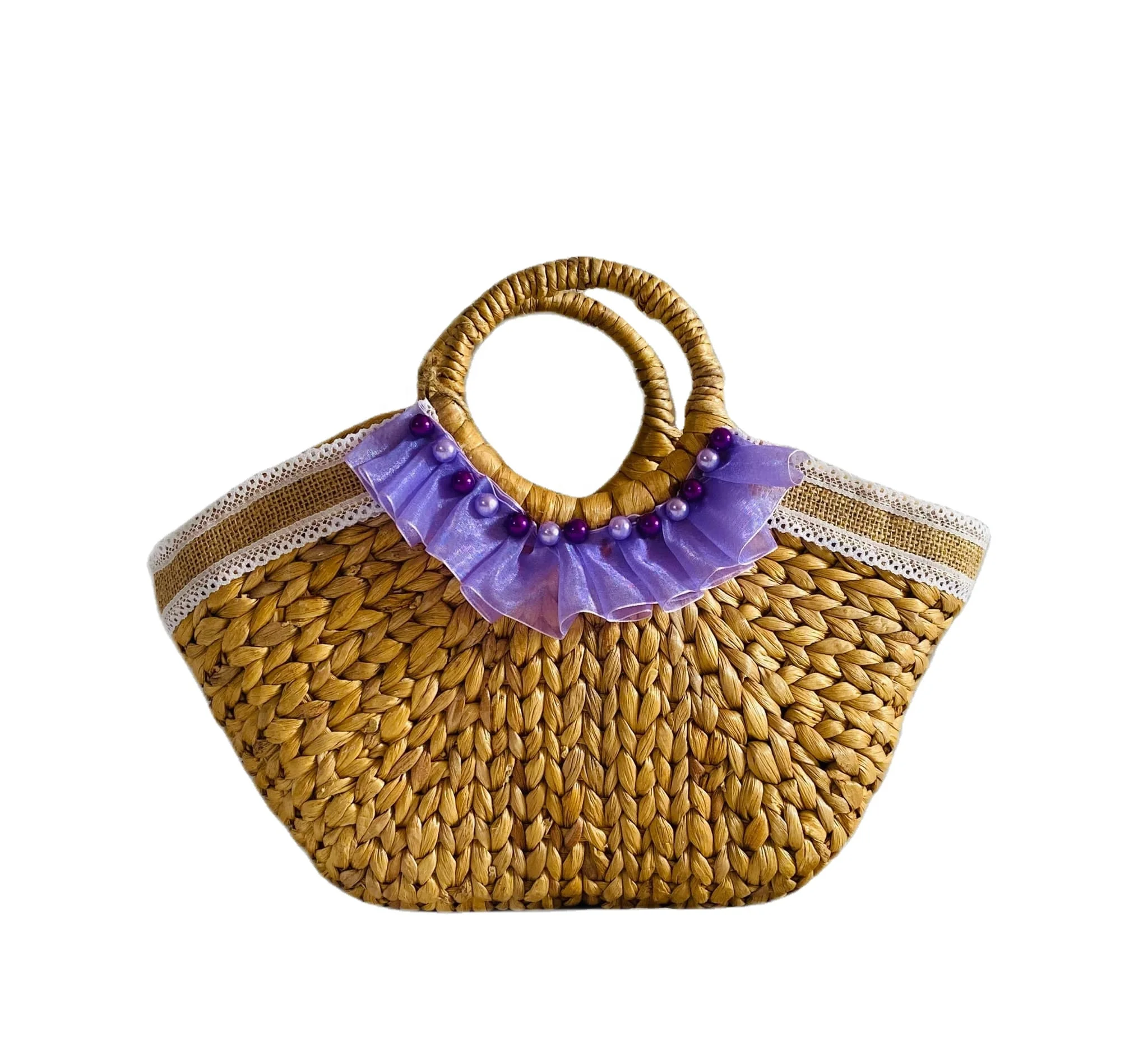 Unique, Vintage, Low Price, Eco-Friendly Handicraft Water Hyacinth Bag With Low Price from 100% Vietnamese Sedge, Rattan, Bamboo