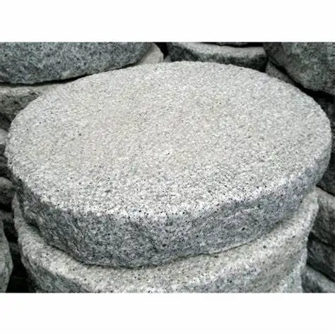 Round Grey Granite Paver/ Stepping Stones Vietnam Sale Flamed Hammered Surface Best Quality Best Choice Best Price