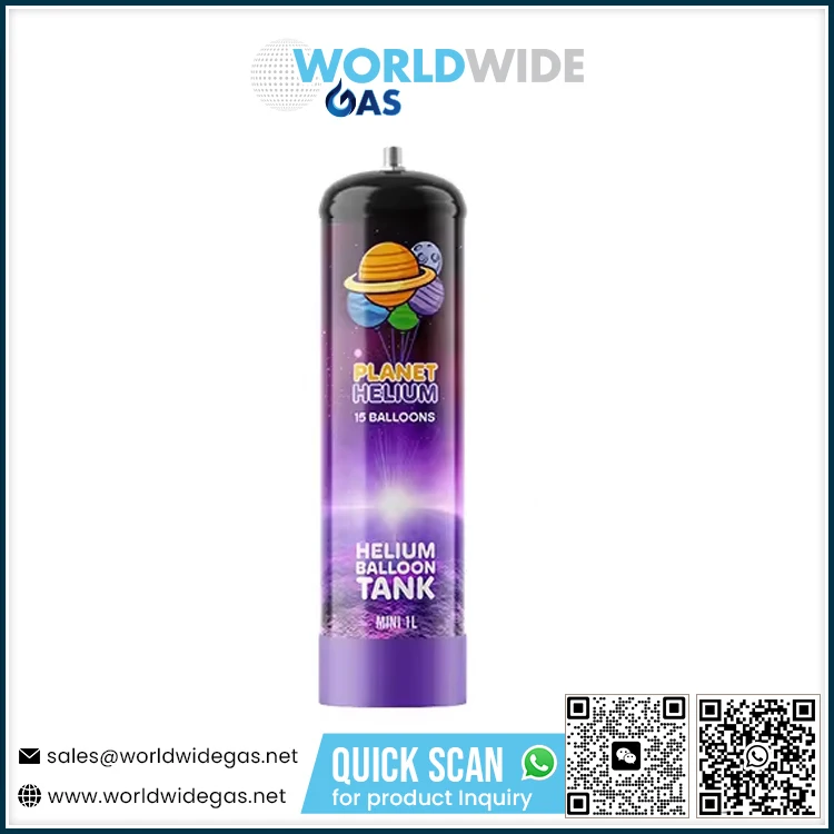Premium-quality WWG Planet Helium Gas Cylinders Made In Europe available in 15/30/50/75 balloon size helium tanks for sale