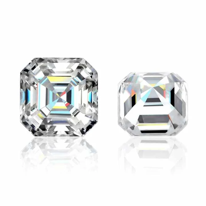 Lab Grown Diamonds Asscher Cut VS1 Loose Diamond CVD Blue Color Polished Diamonds VS1 Clarity Loose Wholesale Price