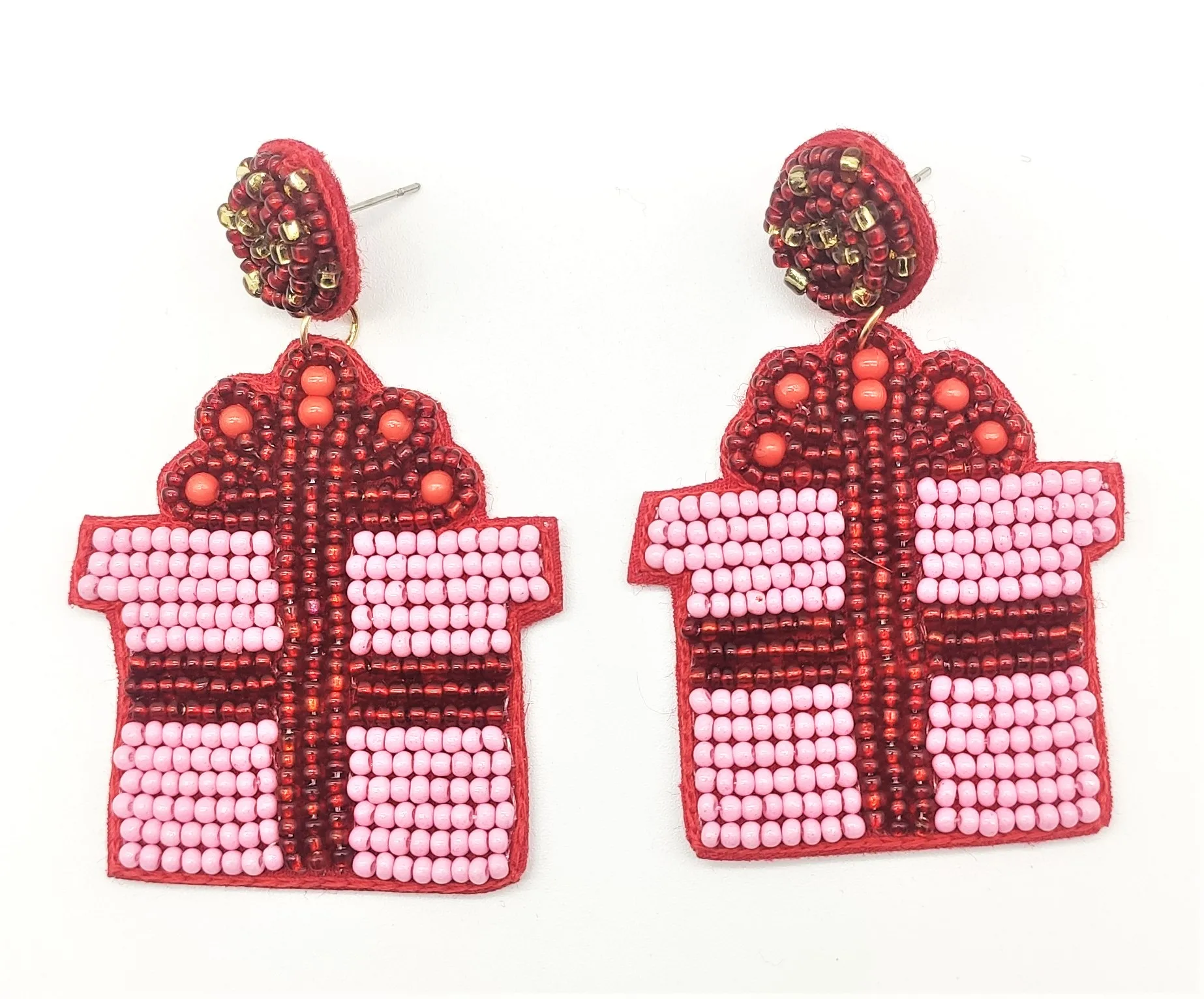 Новогодние серьги-гвоздики